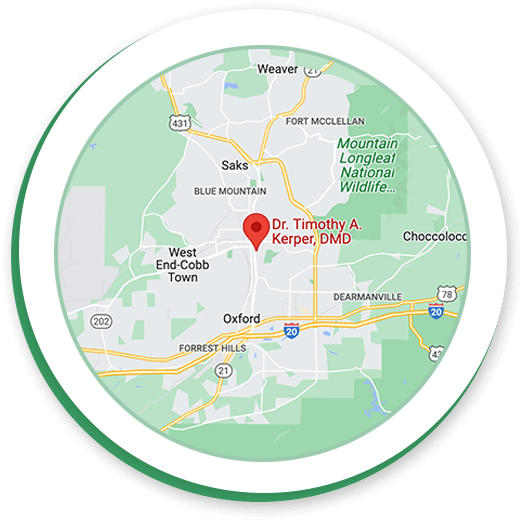 map of office location in Anniston, AL